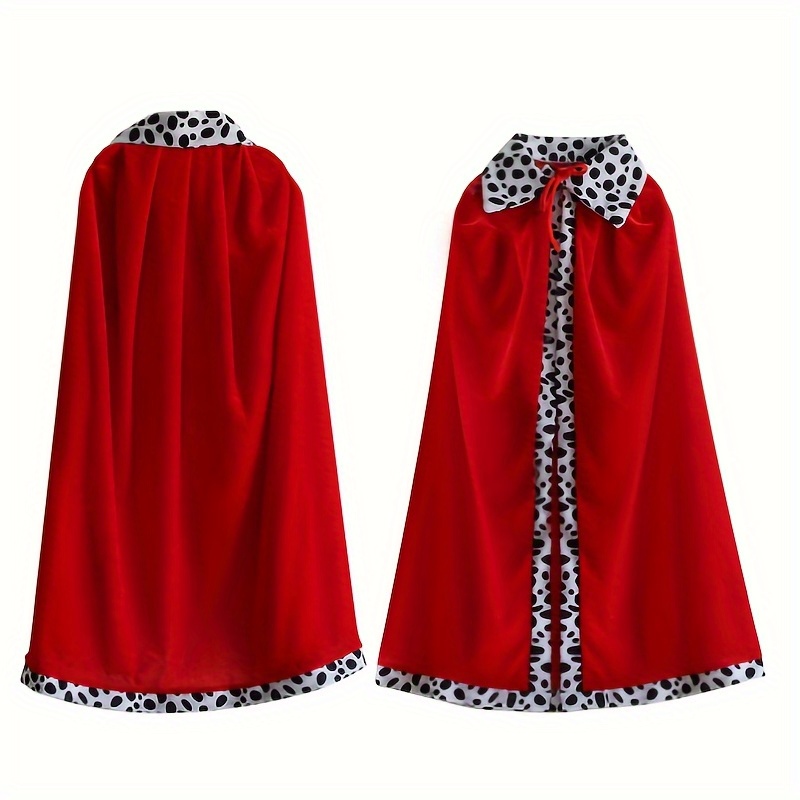 1pc, Set Di Abbigliamento Del Re, Mantello Del Re, Abito Della Regina,  Mantello Rosso Per Bambini, Abbigliamento Con Corona Per Halloween, Gioco Di  Ruolo Del Re E Del Principe, Vestirsi Per La