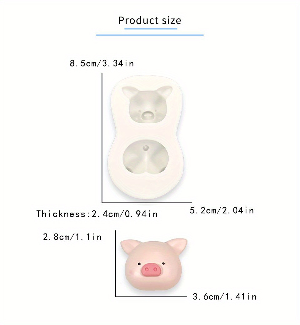 3d Silicone Mold Puppy Pig Panda Corgi Pet Fondant Mold For - Temu