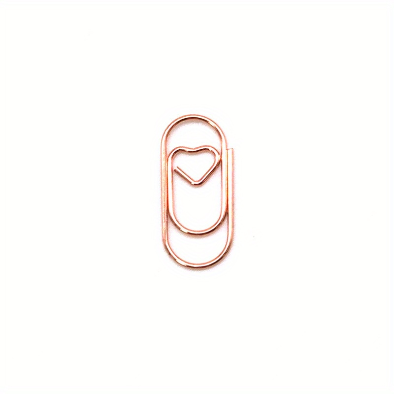 Smooth Metal Creative Love/heart shaped Paper Clips for - Temu