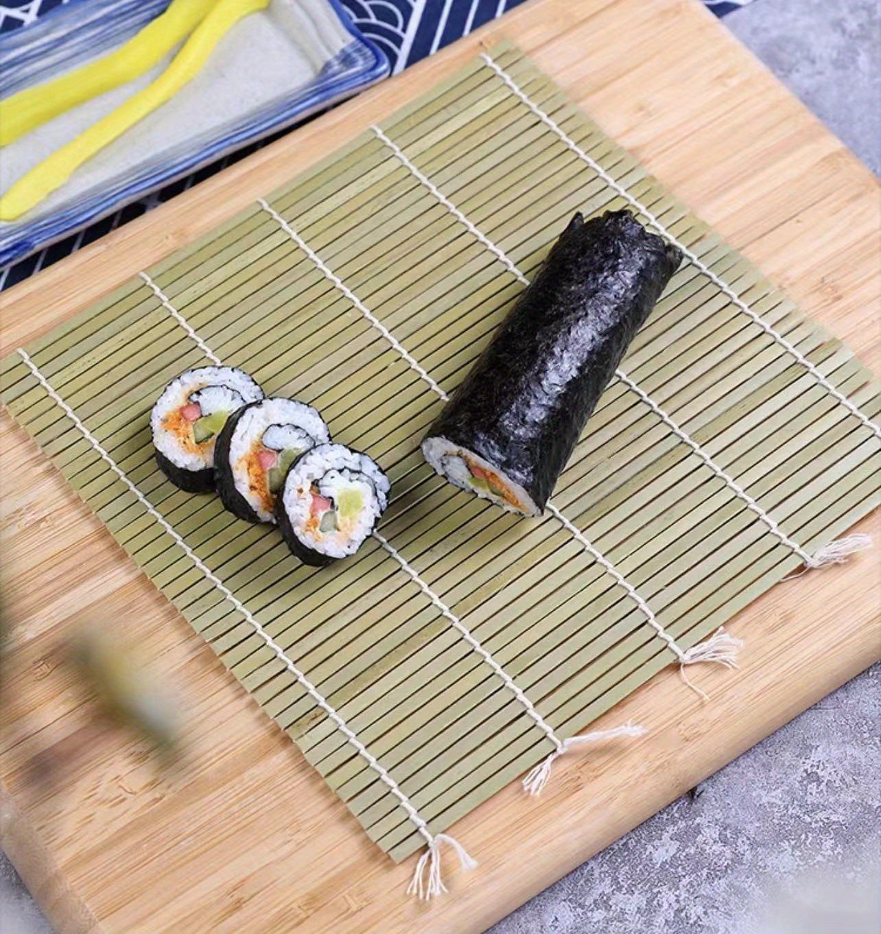 Sushi Rolling Mat, Bamboo Sushi Mat, Onigiri Rice Roller Maker Tools,  Japanese Sushi Making Tool, Kitchen Accessories - Temu