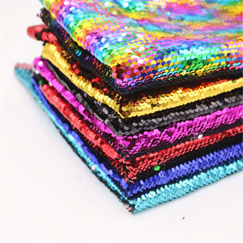 1 Yards Reversible Sequin Fabric Fabric Rainbow Two Tone - Temu Canada