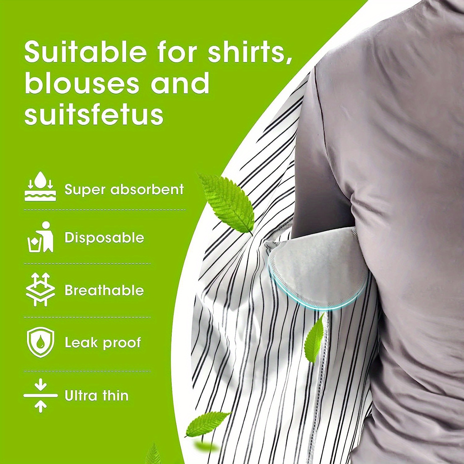 20/30/50pcs Disposable Underarm Sweat Pads - Summer Invisible Anti-Perspirant, Microfiber, Odorless & Breathable, High Absorbency, Super Soft & Thin, Portable for Travel, Gym, Workouts, Gym Essentials, Comfortable Fit