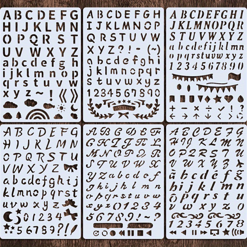 Contains Letters Numbers And Symbols Stencils Diy Drawing - Temu
