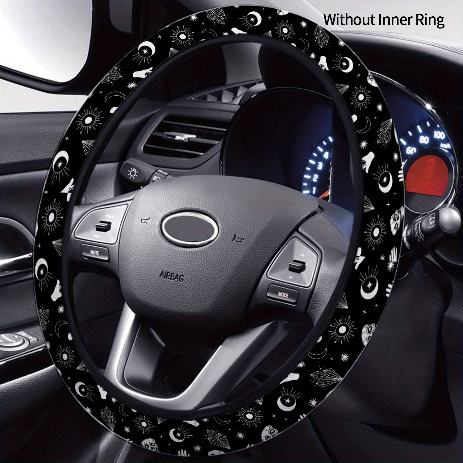 Car Accessories Universal Gothic Skull Steering Wheel Cover Anti-slip  Chloroprene Rubber, Suitable For Suvs, , Cars, Trucks - Temu New Zealand
