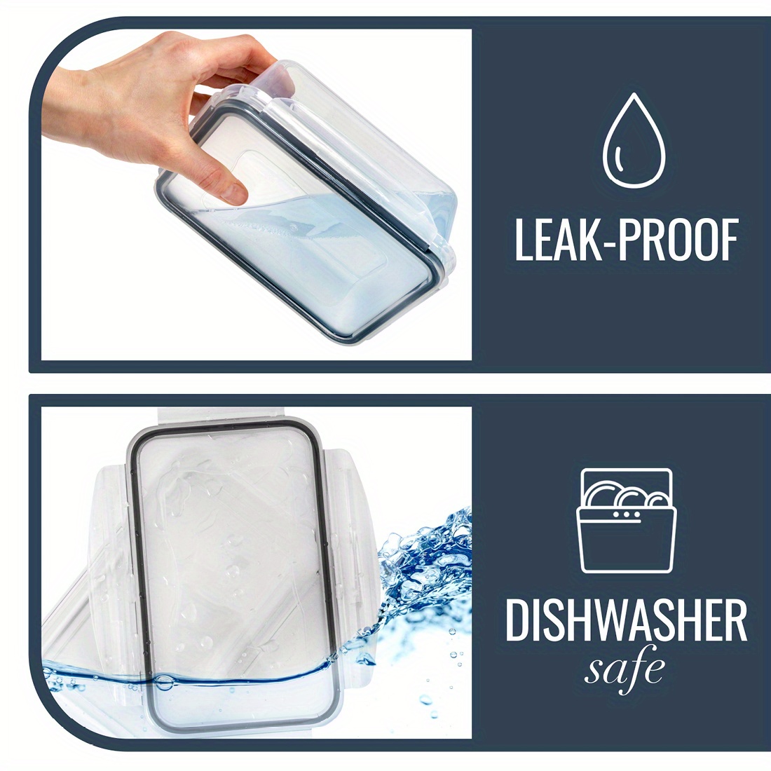 20 sets food storage containers with lids airtight plastic meal prep container vegetable fruit food organizer for pantry kitchen and refrigerator organization household storage accessories details 2