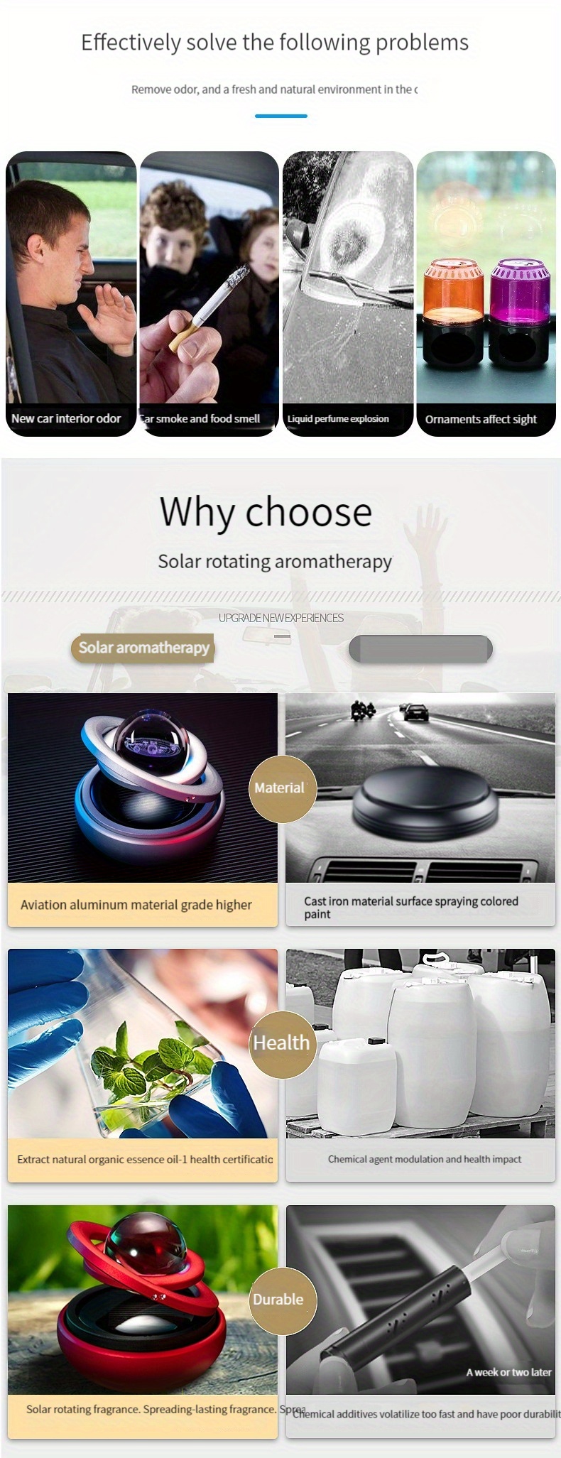 1pc Solar Diffusor Auto Aromatherapie Legierung - Temu Germany