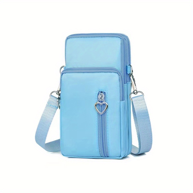  Teléfono Bolsas de cuerpo Bolso móvil de hombro Bolsas cruzadas  Cremallera única Moda Mujer Básicamente tuyo Bolsas de mano, Azul/claro :  Deportes y Actividades al Aire Libre