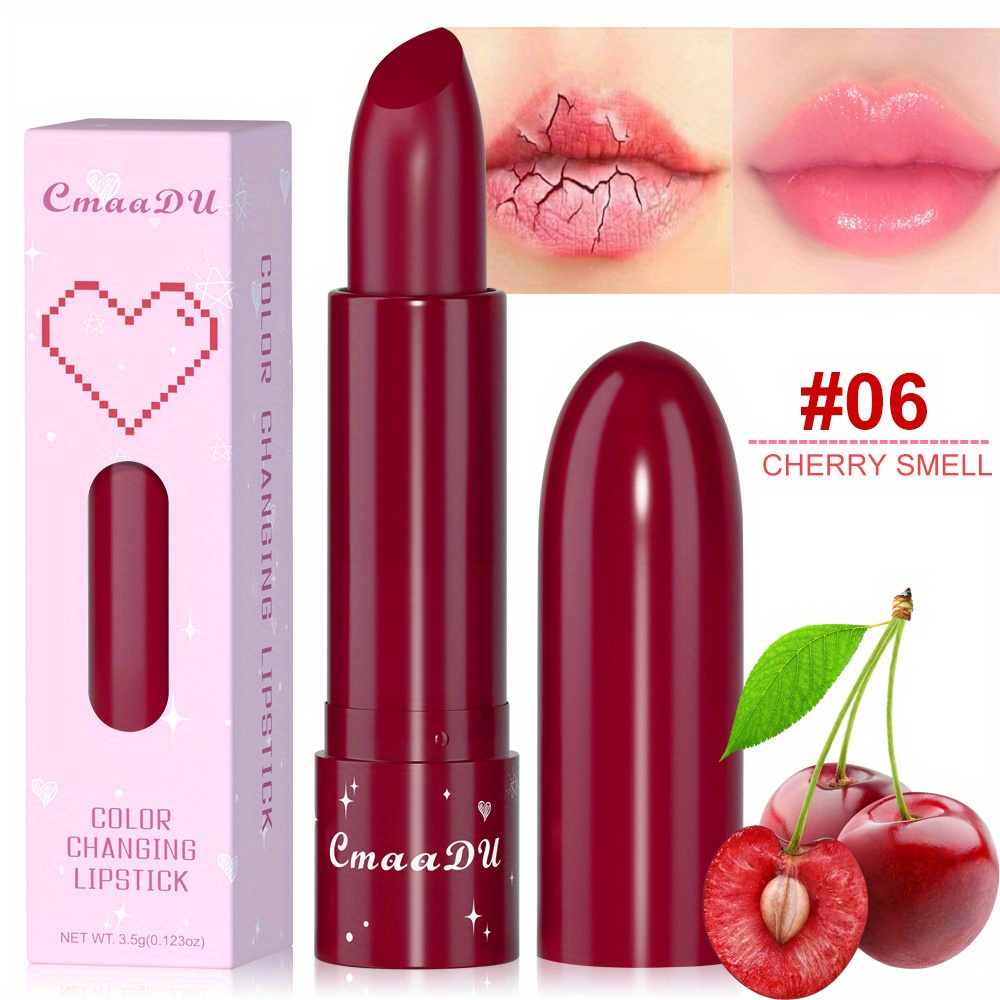 6-Color Long-Lasting Fruit-Flavored Lipstick with Moisturizing Benefits