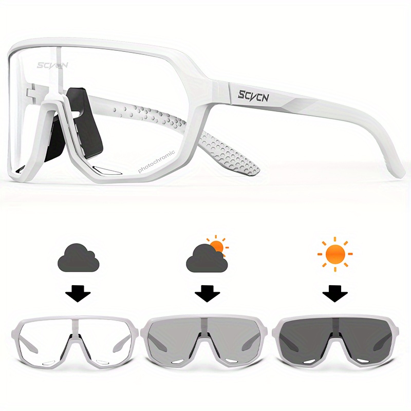 SCVCN – lunette de soleil homme lunettes de soleil polarisées  photochromiques pour hommes et femmes lunettes velo