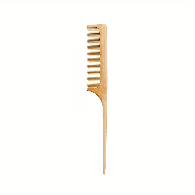 Peine de madera con dientes anchos, peines de bambú que evitan enredos y  estática, cepillo para el crecimiento del cabello, domina el encrespamiento  y