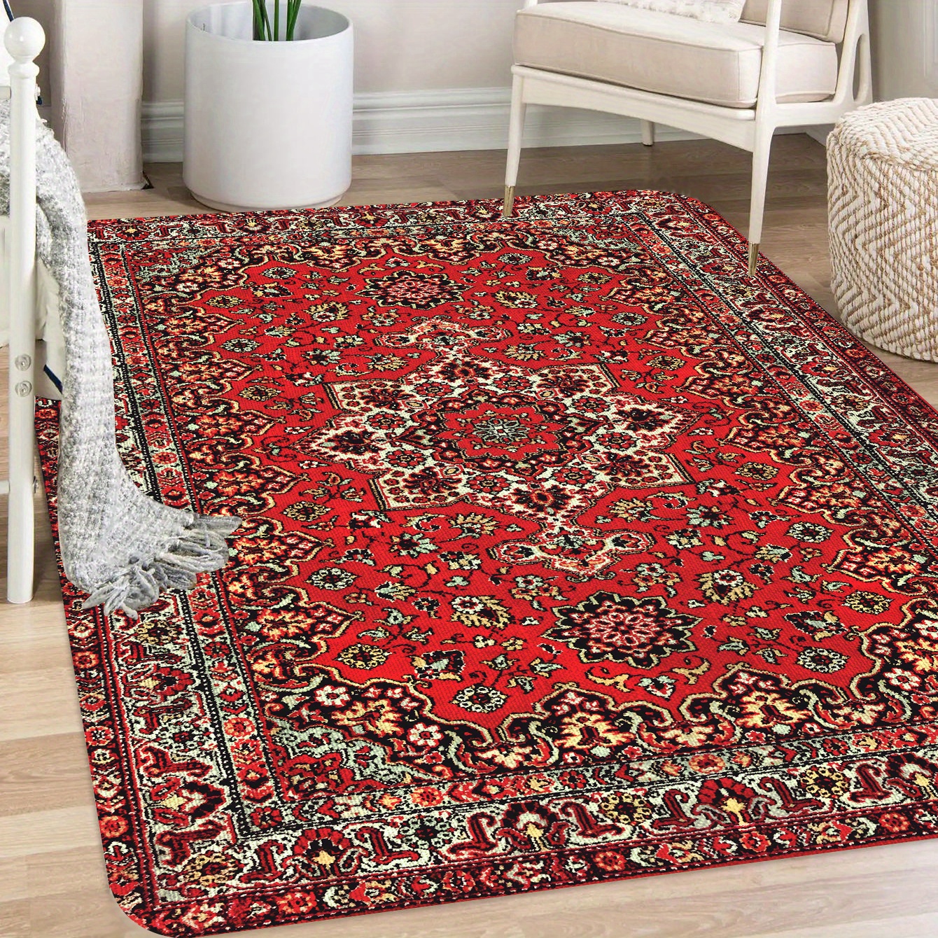 Irregular Vintage Board Drawing Sponge Rug modern Floor Mat - Temu