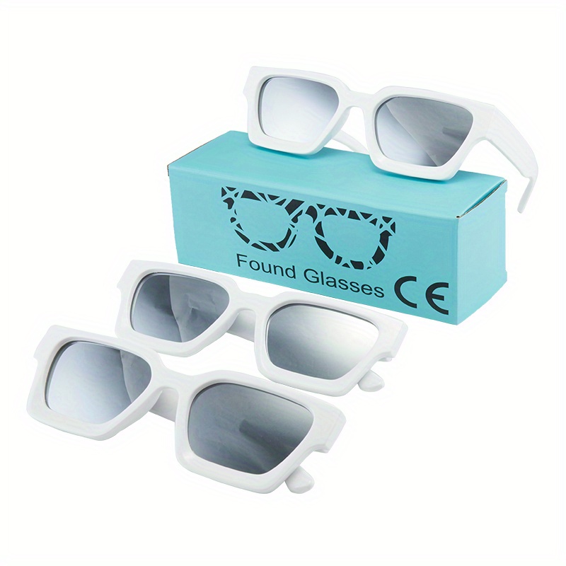 Men Fashion Square Frame Retro Color Lens Reflective Sunglasses