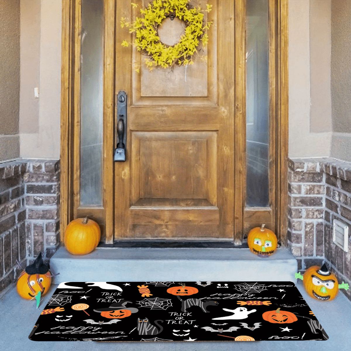 Let's Hang Out For Halloween Bat Door Mat Non-slip Easy To Clean Thick Bath  Mat For Entryway Living Room Floor Carpet - Temu