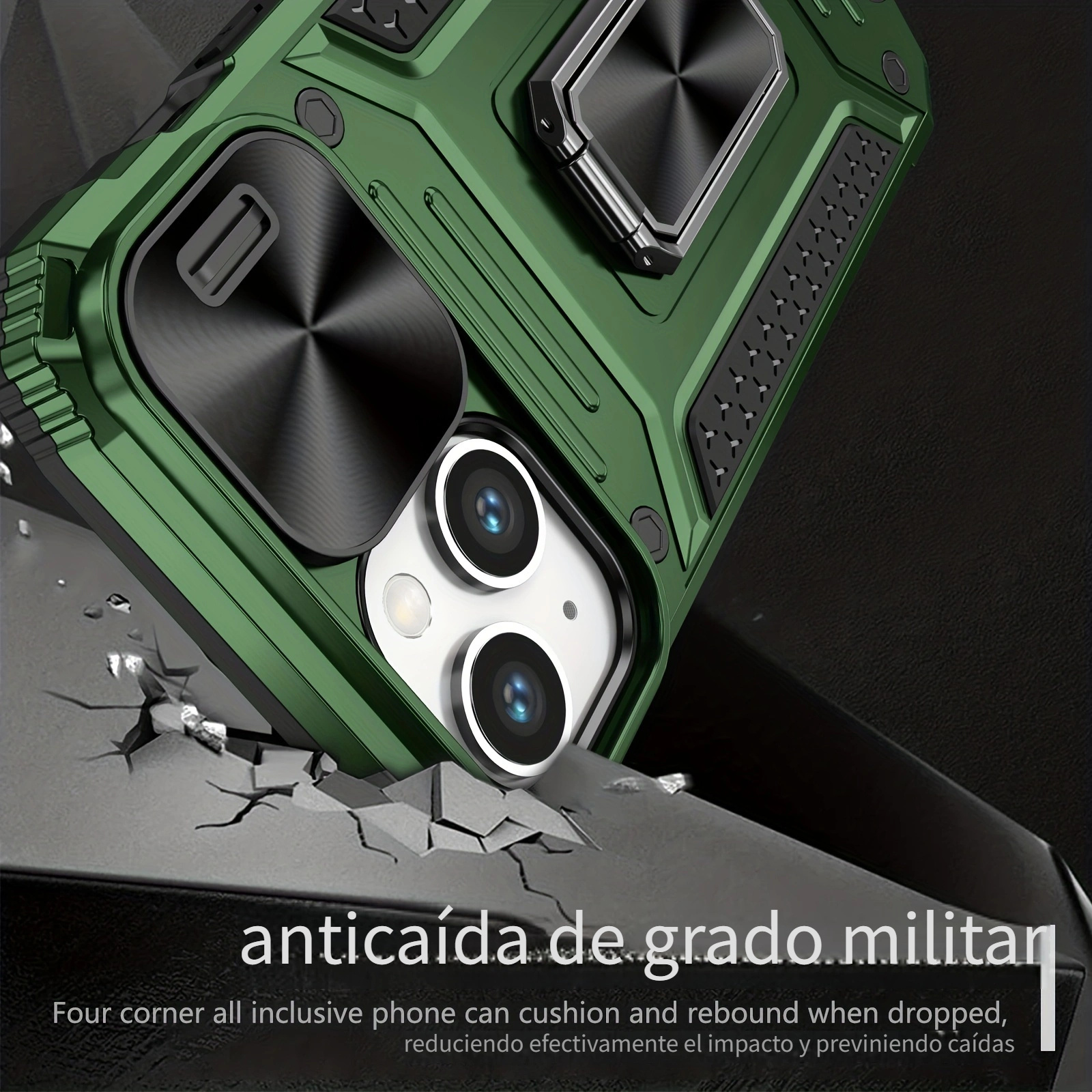 Funda transparente para iPhone 15 Pro Max con cubierta deslizante para  cámara, [protección militar contra caídas] [no amarillento] delgada  profesional