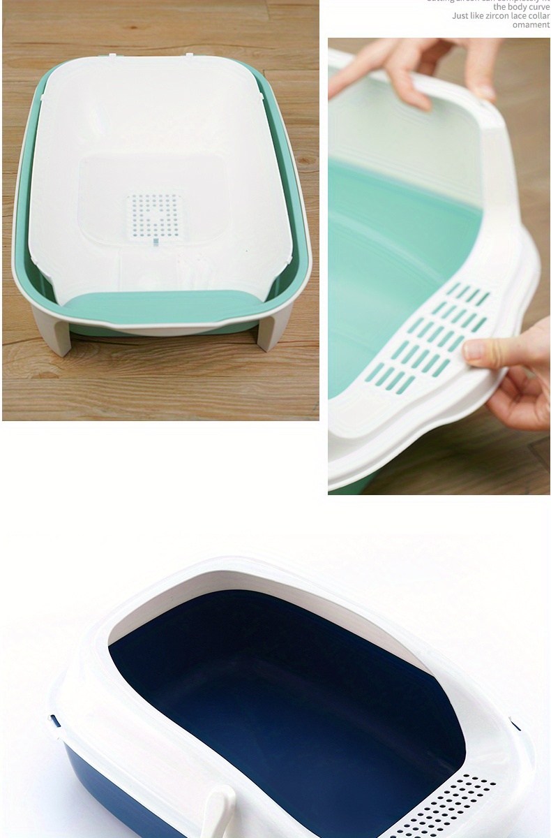 Katzentoilette Mit Niedrigem Einstieg - Graue Toilette Für Katzen