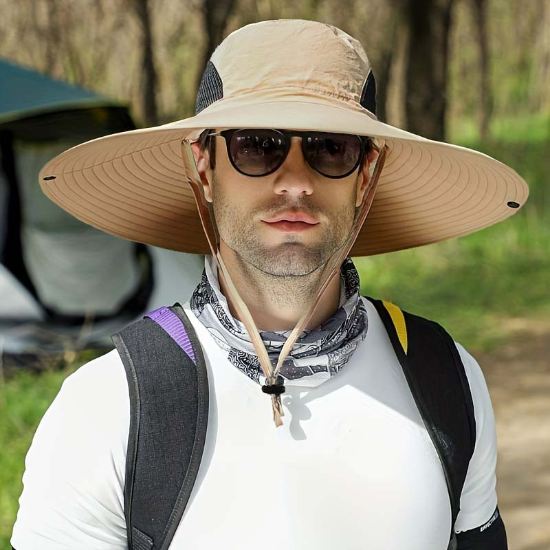 Men's Large Brim Bucket Hat: Outdoor Sun Protection - Temu New Zealand