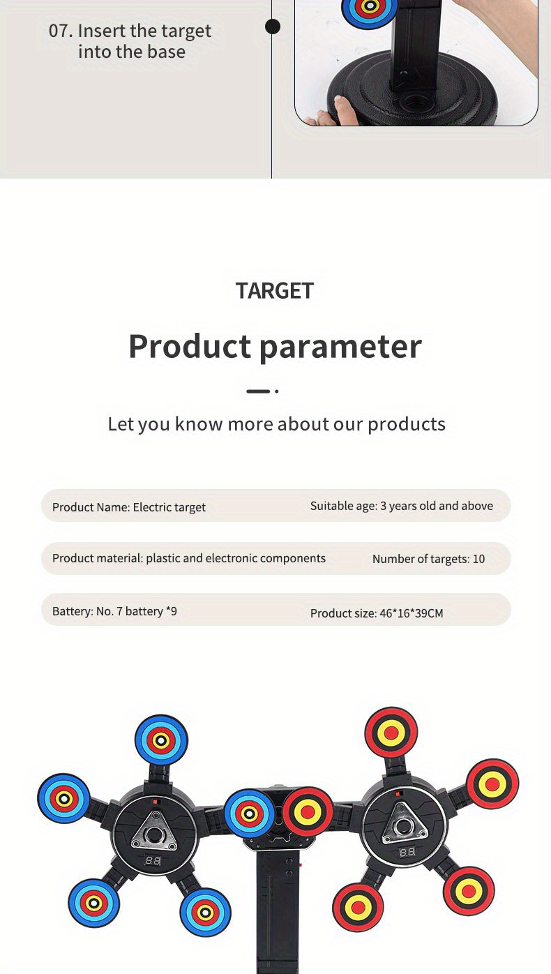 Children's Electric Rotating Target Automatic Return Temu