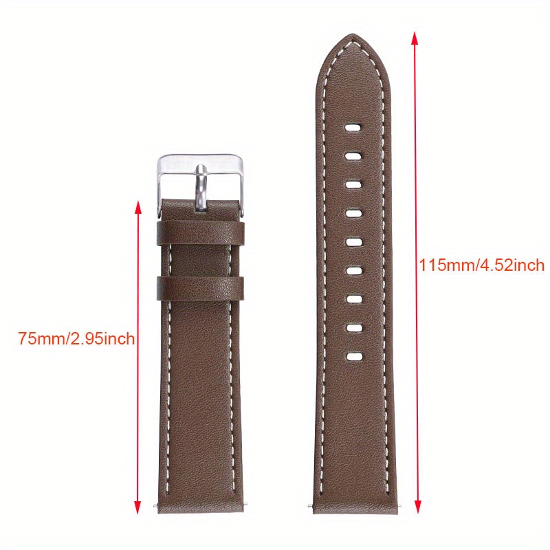 1pc 22mm 20mm Strap For Samsung Galaxy Watch 6 Classic For Galaxy Watch 5 4 3 PU Leather Band For Huawei Watch Bracelet Quick Release Strap, Ideal choice for Gifts details 5