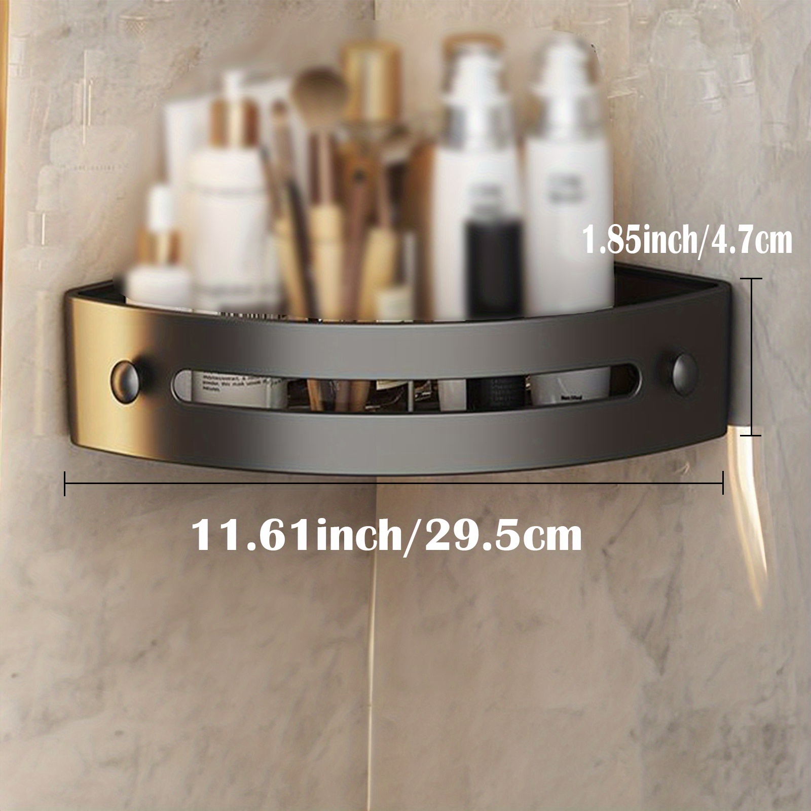 Luxury Bathroom Storage Shelf Shower Shampoo Holder Basket Shelf Wall  Shelves