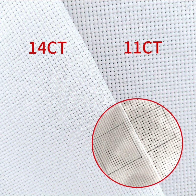 Aida Cloth < Fabric for Cross Stitch Embroidery > 14cts /11cts ; white/off  white/light blue/black