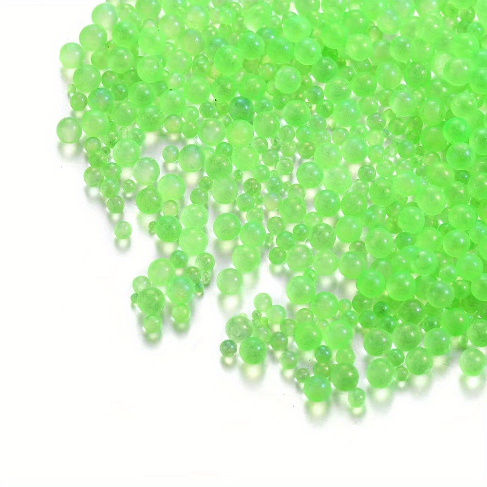 Iridescent Water Bubble Bead | Water Drop Beads | Fake Water Droplet |  Micro Beads | Resin Inclusions | Kawaii Craft Supplies (AB Green / 1mm to  3mm /