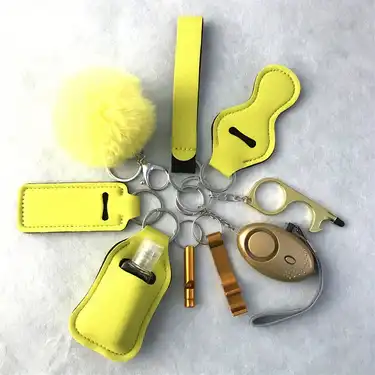 Safety Keychain Full Set Self Defense Security Keychain Set - Temu