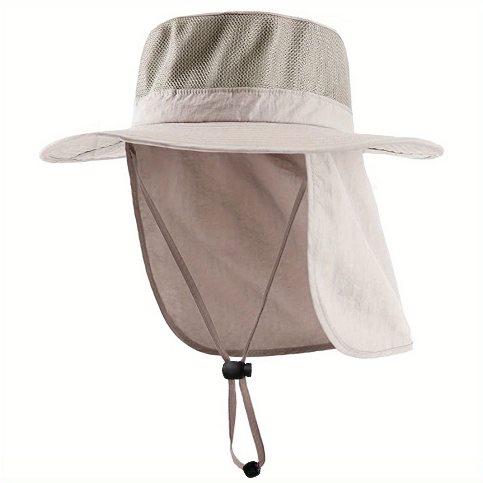 UPF 50+ Sun Hat with Neck Flap Mesh Breathable Boonie Hats for Men & Women Summer Foldable Wide Brim Bucket Hats for Fishing Hiking,SUN/UV