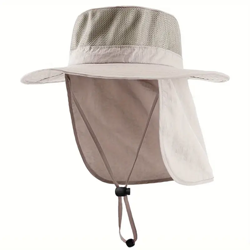 Upf 50+ Sun Hat Neck Flap Mesh Breathable Boonie Hats Men - Temu Canada