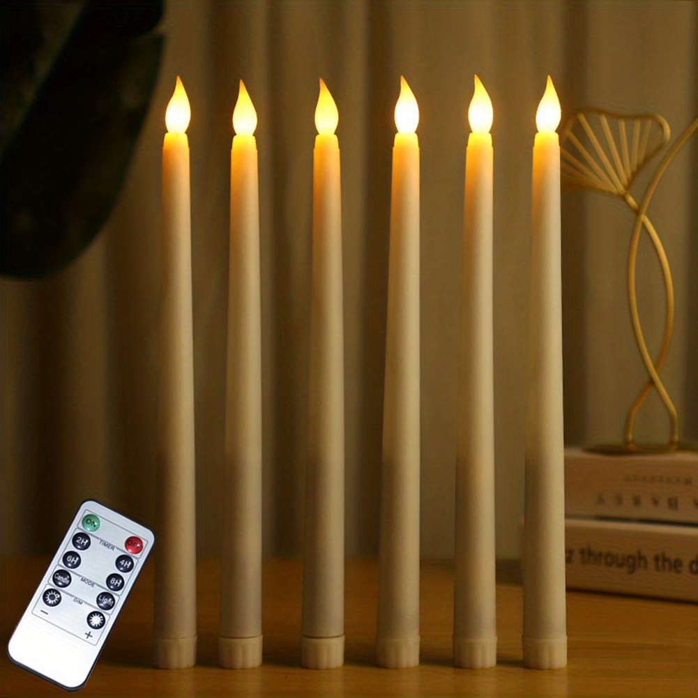 Led Flameless Taper Candles Lights Remote Control Led Temu