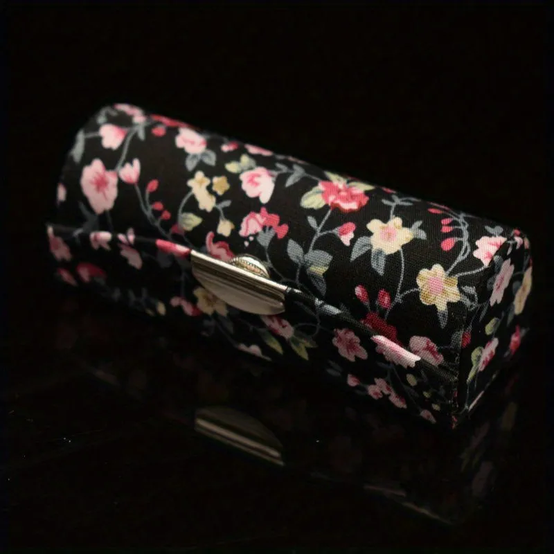 Flower Lipstick Case Holder With Mirror For Purse Travel Portable Makeup  Organizer For Small Items - Temu
