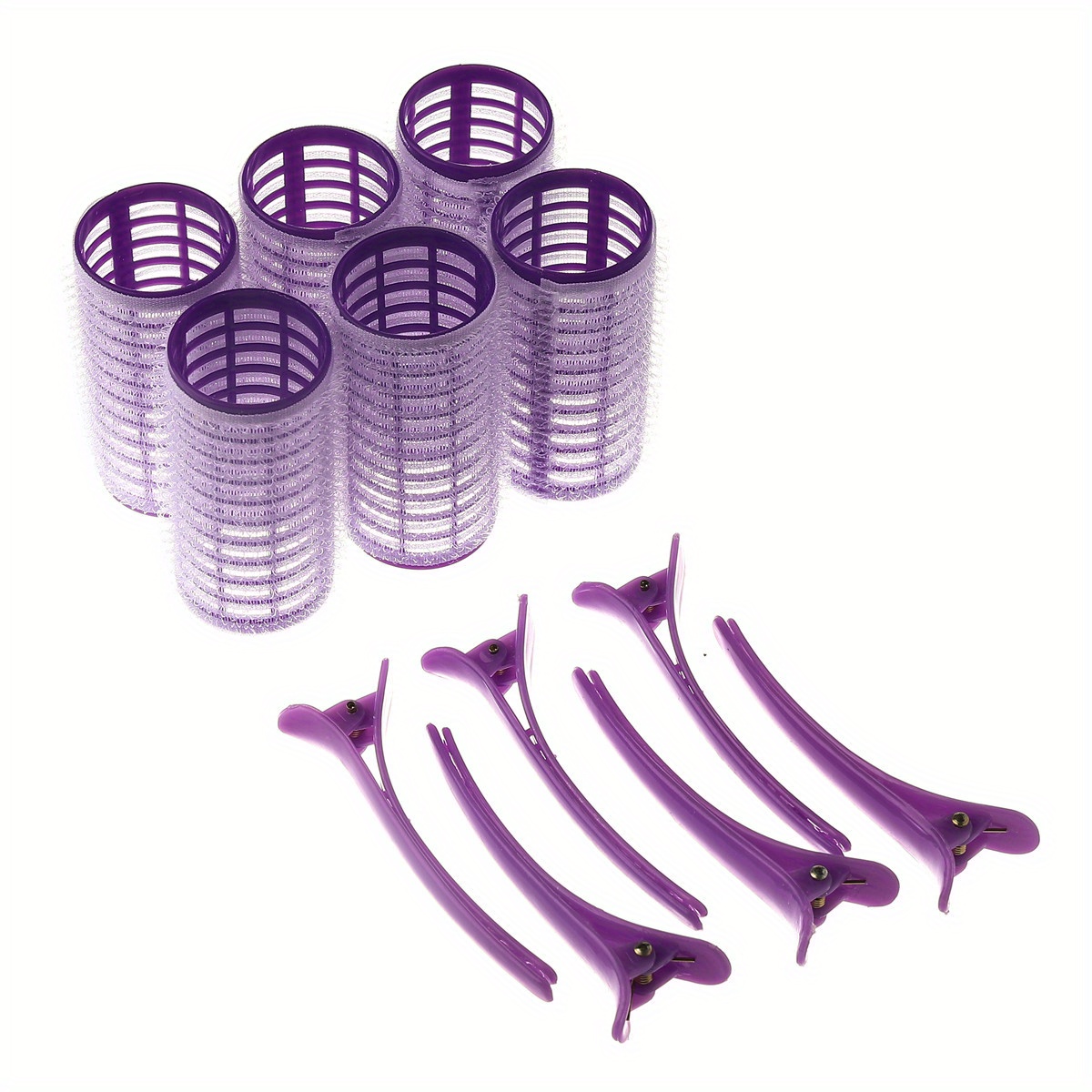 12pcs Hair Roller Set, 6pcs Heatless Hair Curlers Hair Rollers With Hair 6pcs Clips Diy Hair Styling Tools For Women