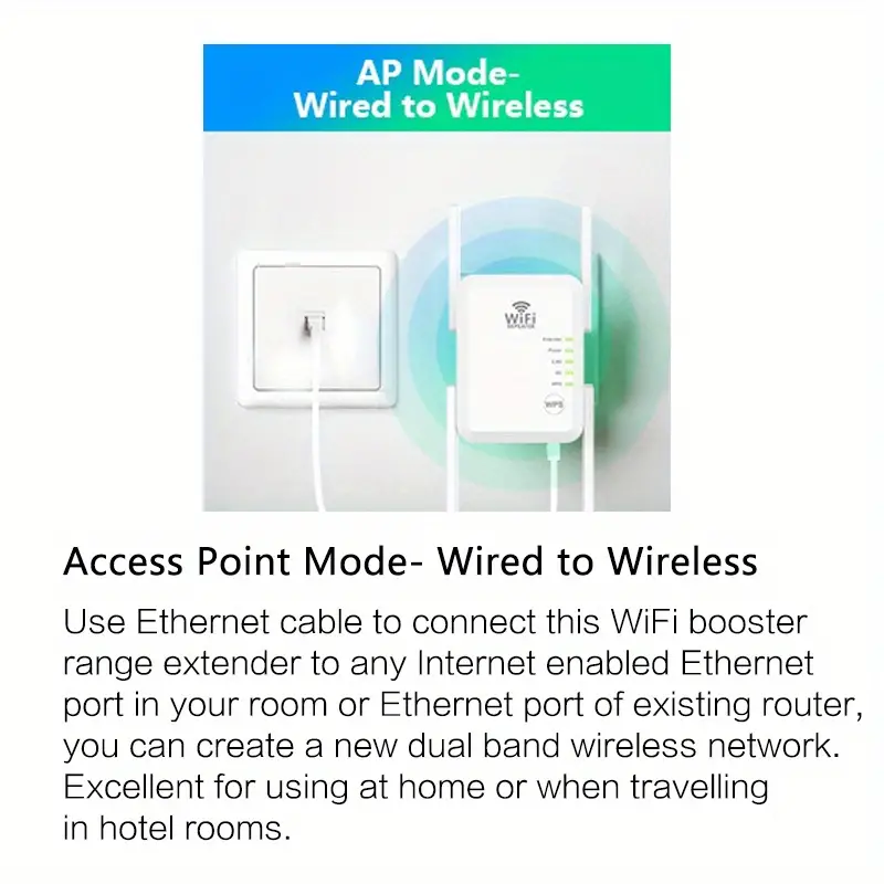 wifi extender booster repeater for home outdoor 1200mbps 8000sq ft and 45 devices wifi 2 4 5ghz dual band wps wifi signal strong penetrability 360 coverage supports ethernet port details 8