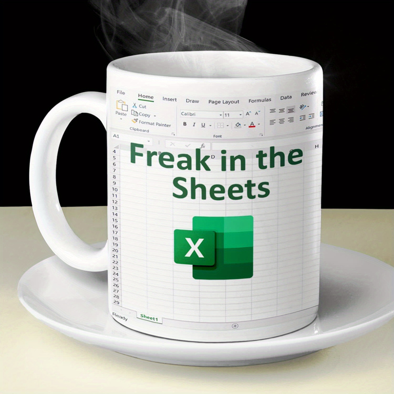 Freak In The Sheets Excel Spreadsheet Mug, Funny Office Gift - Inspire  Uplift