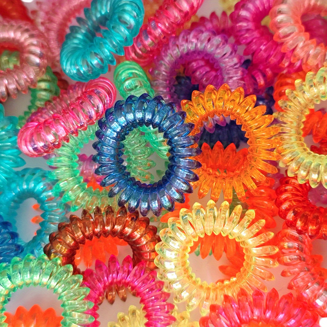 Spiral Hair Ties, 40PCS Hair Ties,Small Coil Hair Ties for Girls