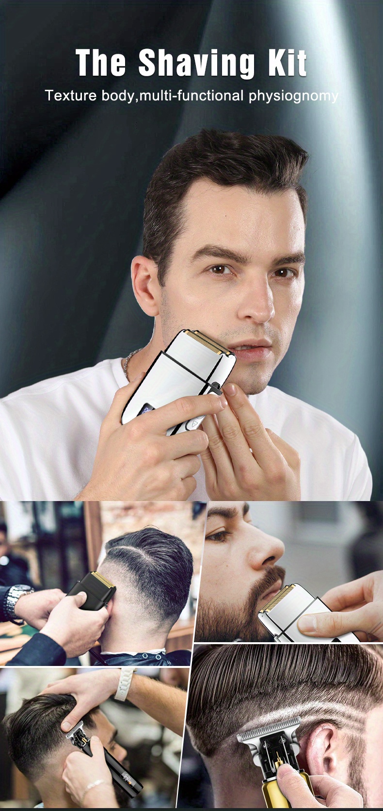professional hair trimmer beard trimmer cordless hair trimmer rechargeable hair clipper for home use details 2