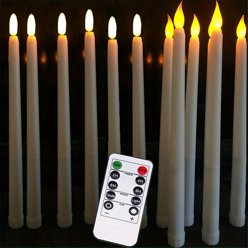 Led Flameless Taper Candles Lights Remote Control Led Temu