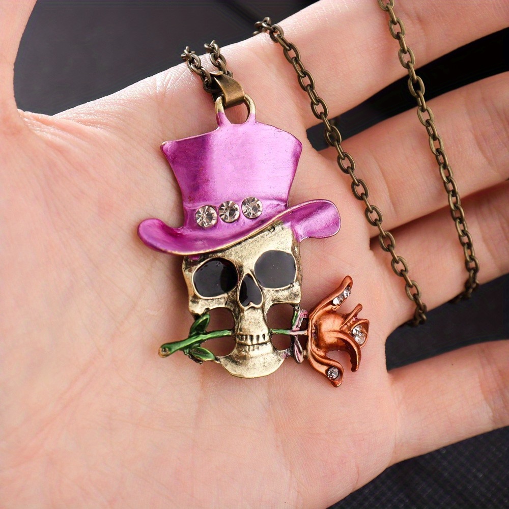 Pink Skull Necklace