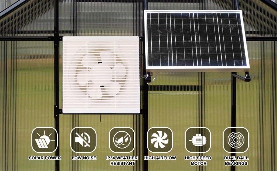 Ventilador solar de enfriamiento de CC y ventilador de ventilación