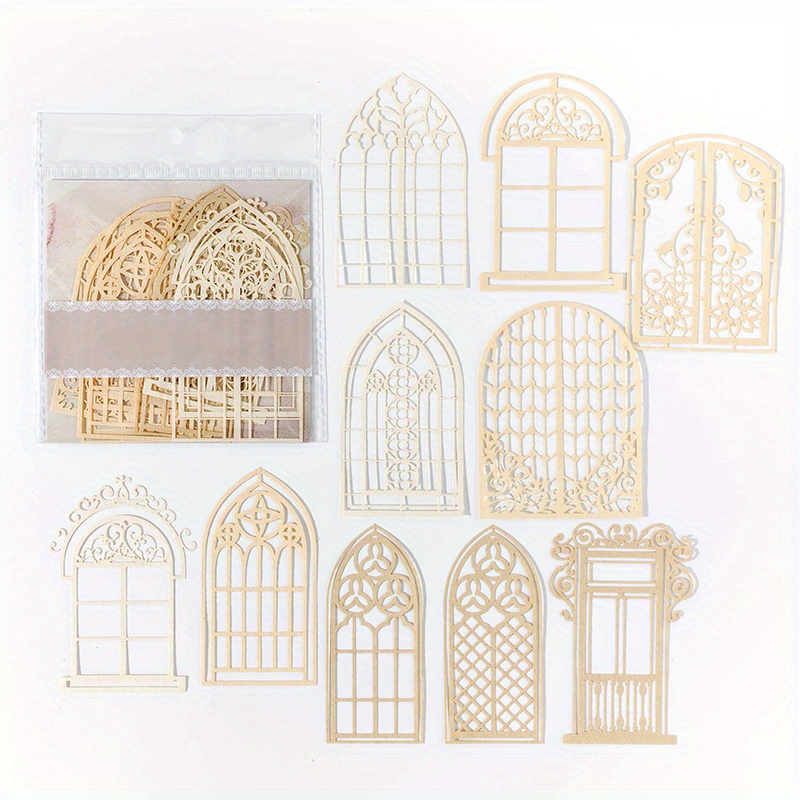 Gilded Hollow Out Lace Paper Manual Account Material Decoration Room Wall Scrapbook  Accessories Stickers DIY Mobile