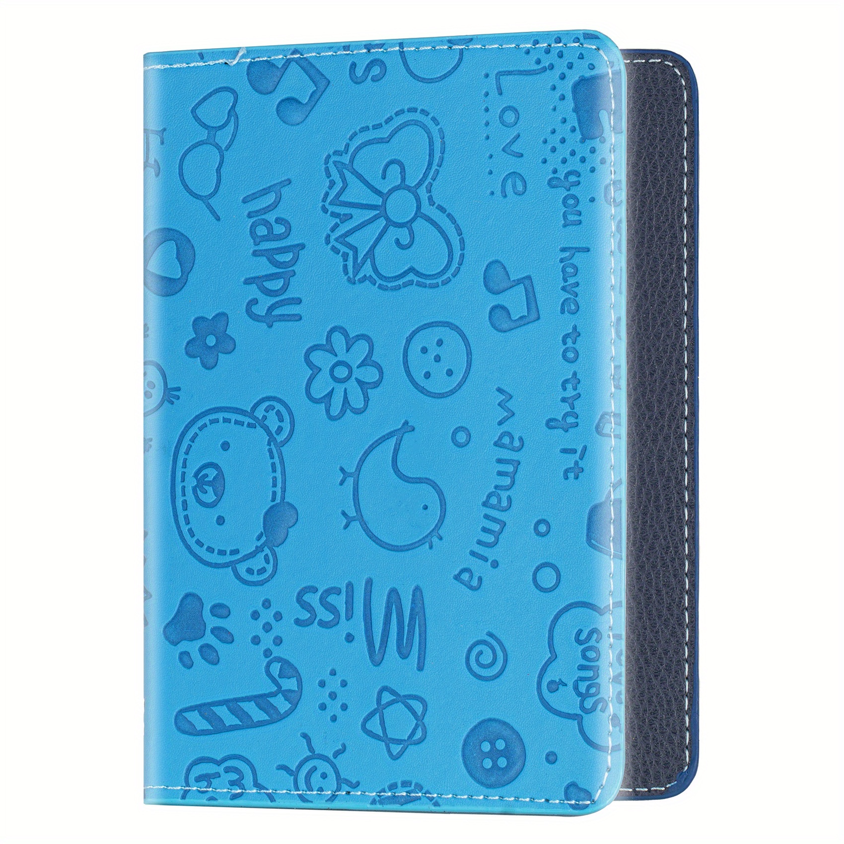 Cartoon Travel Passport Holder, Cute Passport Cover - Temu