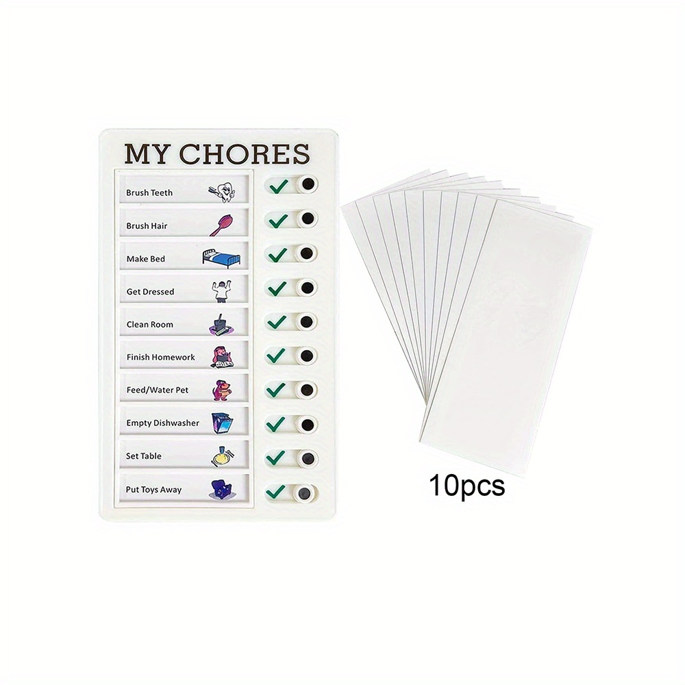 Portable Chore Chart Memo Board, To Do List Checklist Board Detachable  Reusable Plastic DIY Message Home Travel Planning Reminder ChartStorage Bag