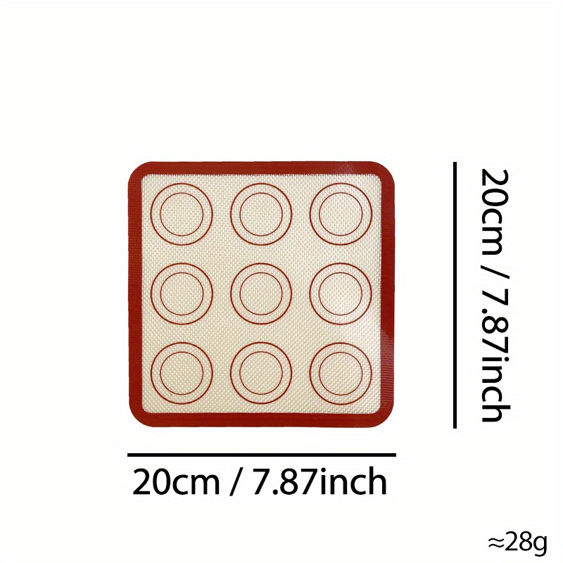 1pc Reusable Non-stick Silicone Baking Mat For Microwave, Oven, Cookie,  Macaroon, Bread, 16.53'' X 11.61'', Red