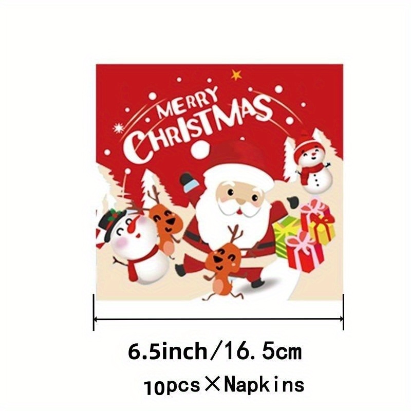 10pcs Santa Claus Card Straws Merry Christmas Party Decoration