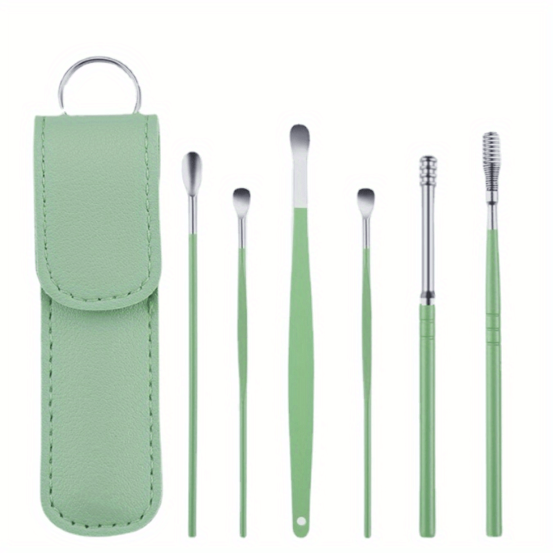 Faigy Ear Wax Removal Kit,6 Pcs Ear Pick Earwax Remover Tool Professional  Ear Spoon Set Reusable Ear Cleaners,Medical Grade Stainless Steel Ear  Curette Earpicks Wax Remover with Cleaning Brush & Storage Box 