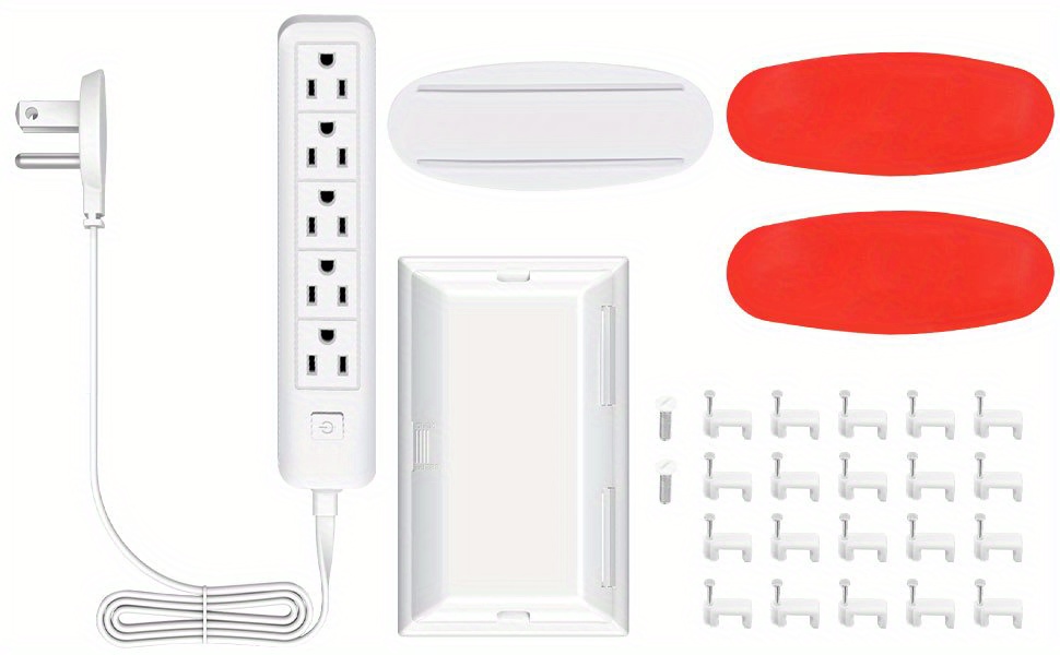 Slim Outlet Cover With Ultra Flat Plug Power Strip - Temu