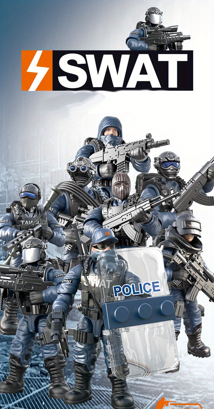 8 piezas/set swat boy figura - Temu Chile