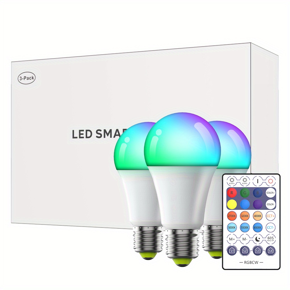 Lampe LED à changement de couleur 4 pcs
