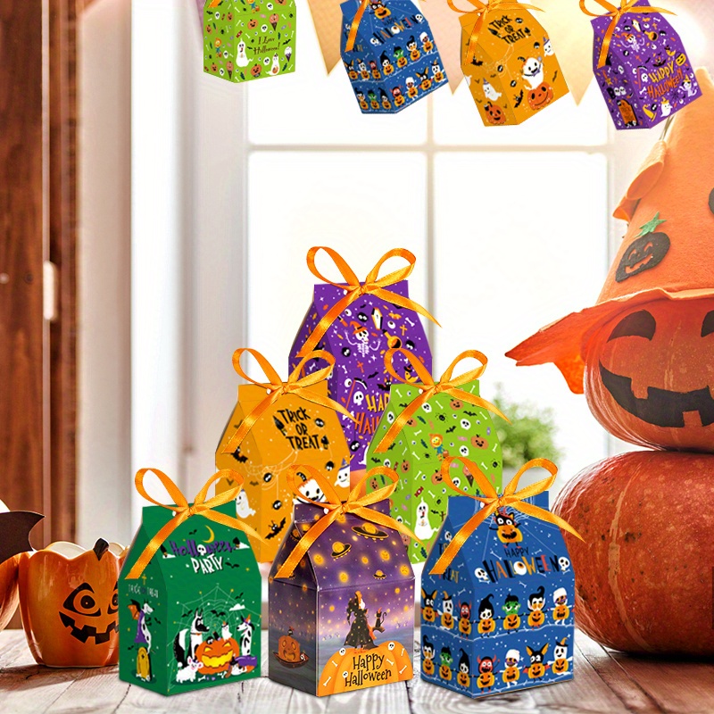 Halloween Candy Boxes House Shape Trick Or Treat Cookie Box Temu