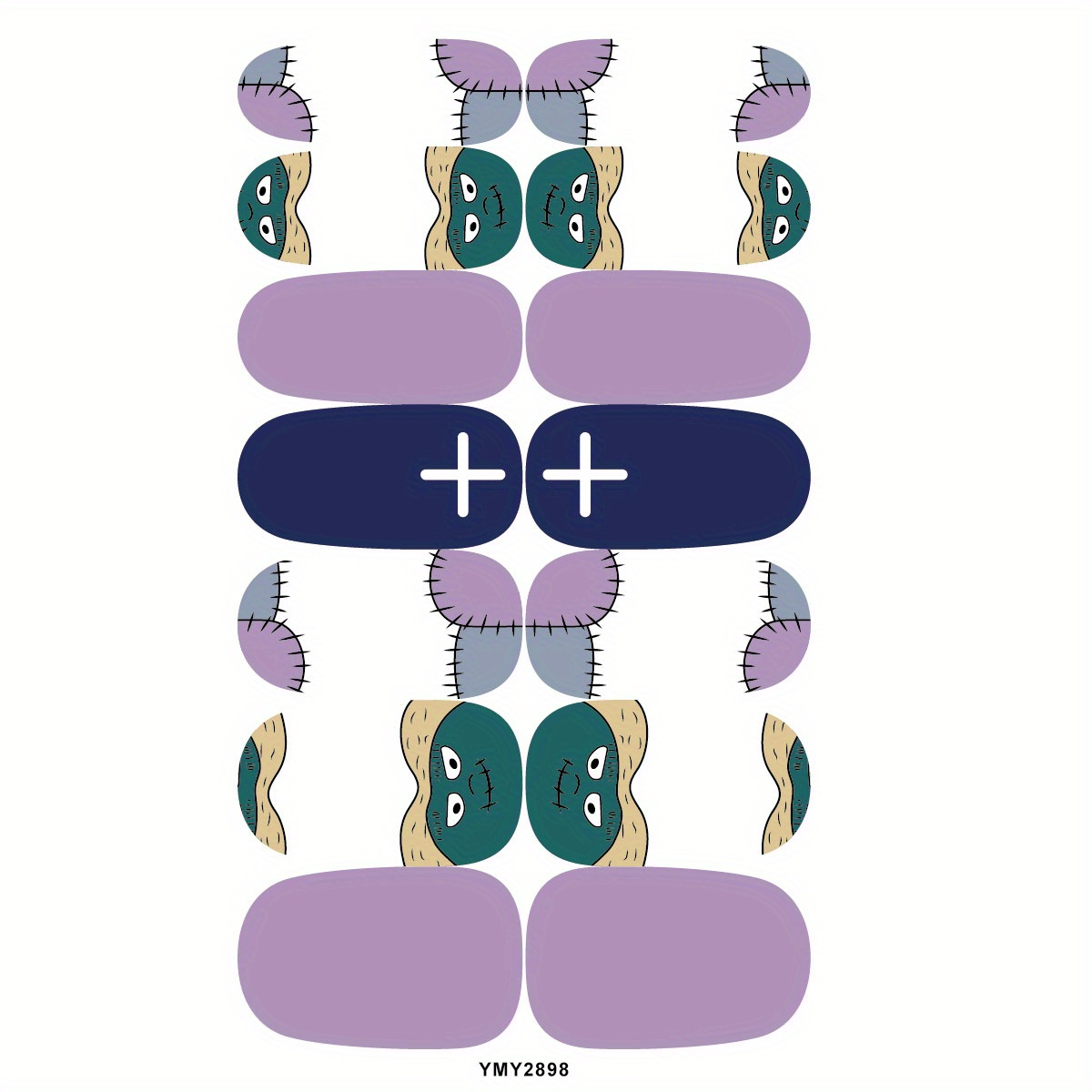 Halloween Full Nail Wraps Stickers nail Polish Strips Temu Australia