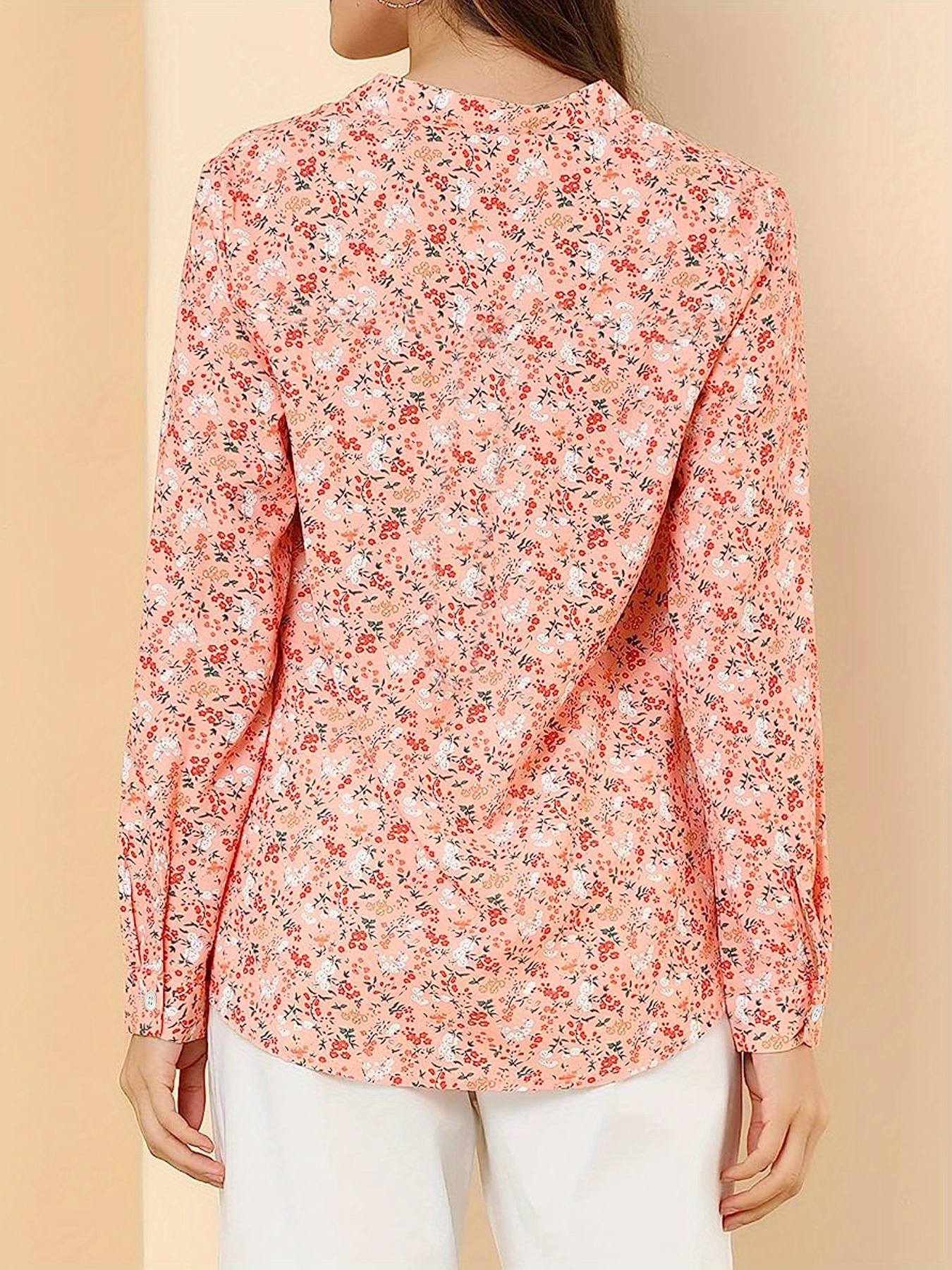 Women's Office Blouse Elegant Chiffon Shirts White or Red Slim Blouse Casual Long Sleeve Plus Size White Shirt